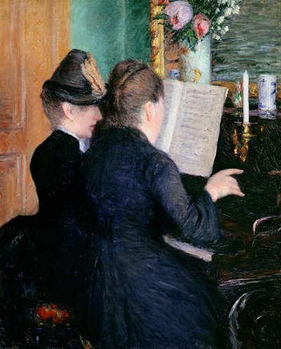 Die Klavierstunde, 1881 von Gustave Caillebotte